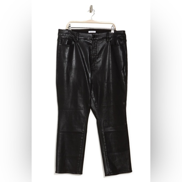 🎉HP🎉 NWT Good American Good Legs Straight Coated Jeans - Picture 6 of 15